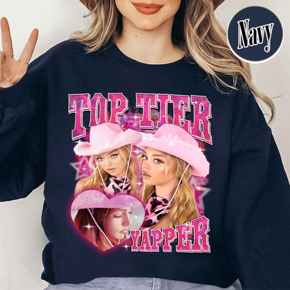Custom Bootleg Sweatshirt, Top Tier Yapper Custom Sweatshirt, Custom Vintage Retro Sweatshirt