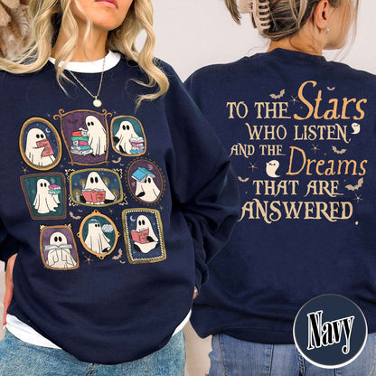 Bookish Sweatshirt, Throne of Glass Sweatshirt, SJM ACOTAR Sweatshirt, Book Ghosts Sweatshirt, Sjm Halloween Sweatshirt