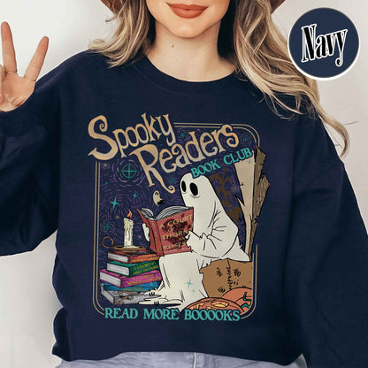 Bookish Sweatshirt, Acotar Ghost Sweatshirt, Book loverHalloween Sweatshirt, Spooky Ghost Skeleton Sweatshirt