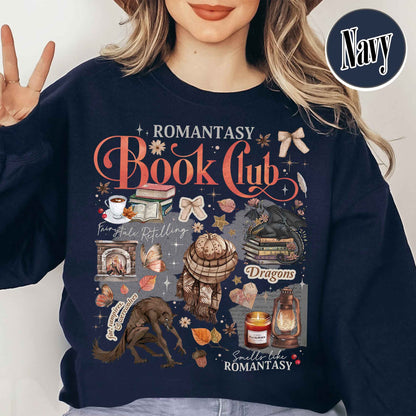 Bookish Sweatshirt, Romantasy Reader Book Club Sweatshirt, Fall Love With Reading Sweatshirt