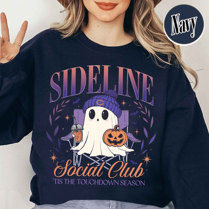 Custom Game Day Social Club Football Sweatshirt, Personalized Sideline Social Club Football Sweatshirt
