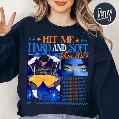 Music Tour Sweatshirt, Hit Me Hard and Soft Sweatshirt, BOAF Sweatshirt, Gift for Her, Women Sweatshirt