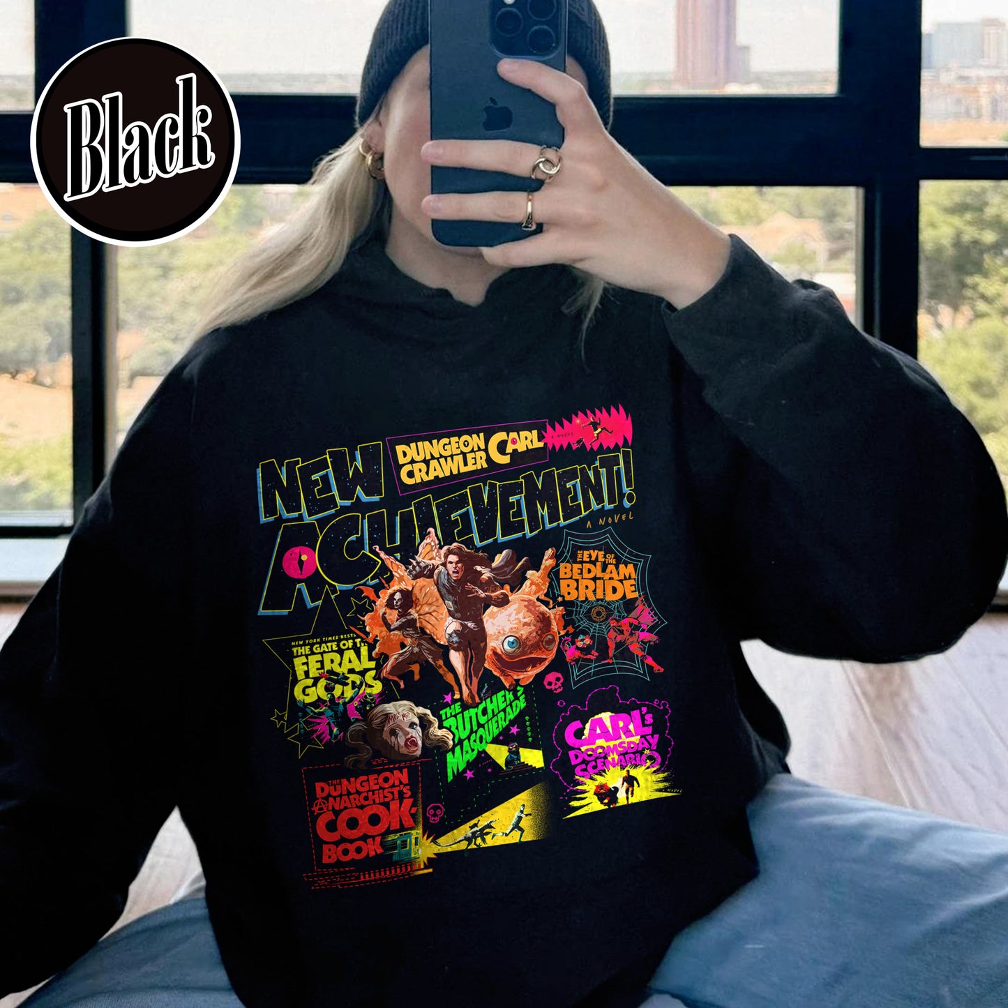 New Achievement Dungeon Hoodie, New Achievement Dungeon Crawler Carl Hoodie, Sci-Fi Book Lover Hoodie, Dungeon Crawler Carl Series Hoodie