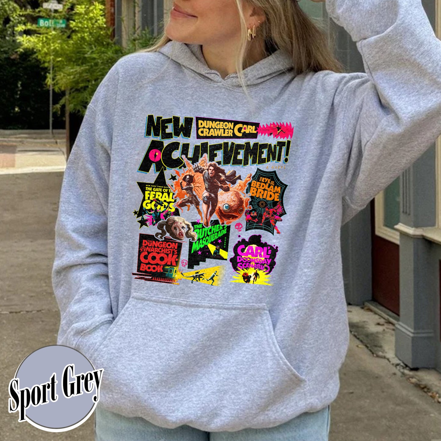 New Achievement Dungeon Hoodie, New Achievement Dungeon Crawler Carl Hoodie, Sci-Fi Book Lover Hoodie, Dungeon Crawler Carl Series Hoodie