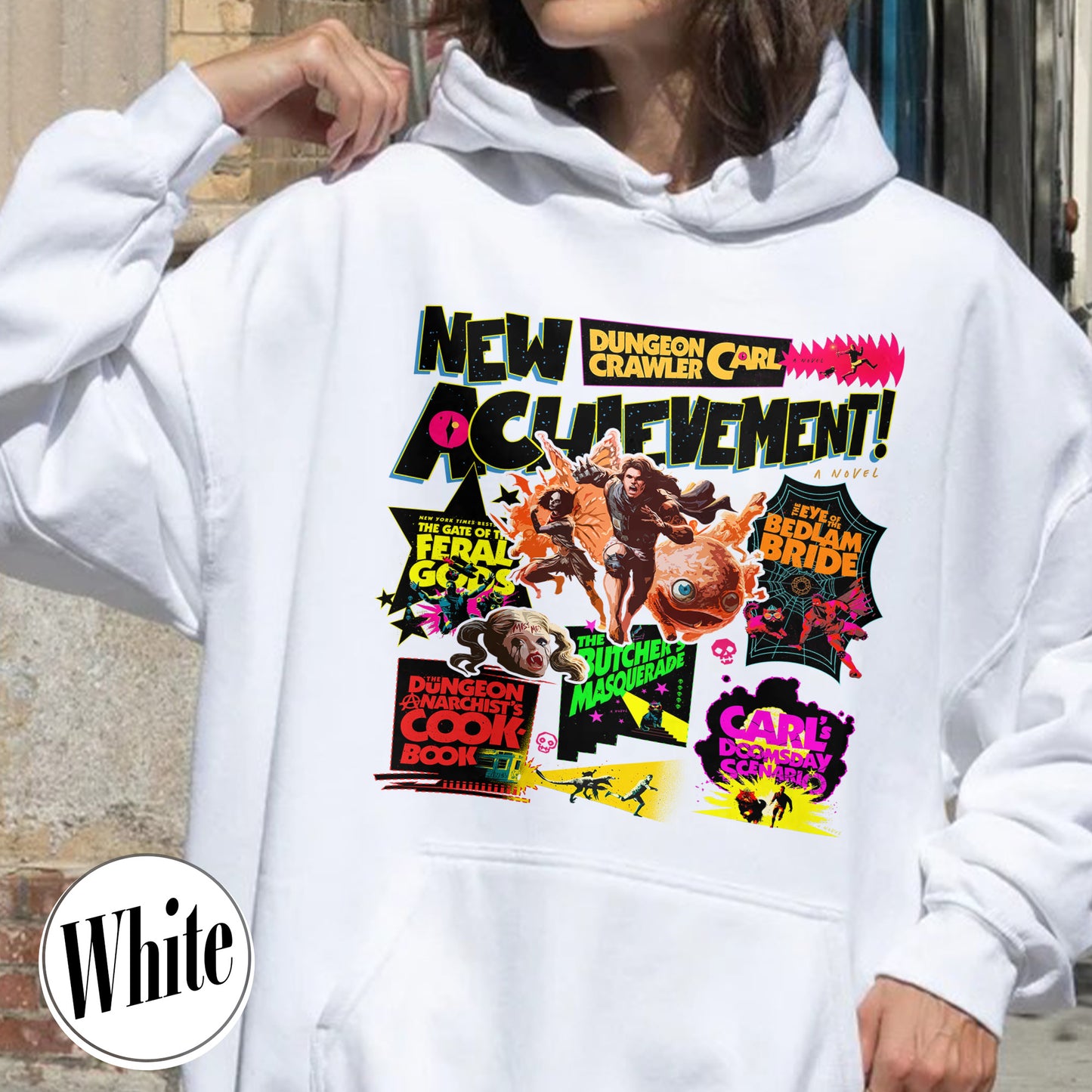 New Achievement Dungeon Hoodie, New Achievement Dungeon Crawler Carl Hoodie, Sci-Fi Book Lover Hoodie, Dungeon Crawler Carl Series Hoodie