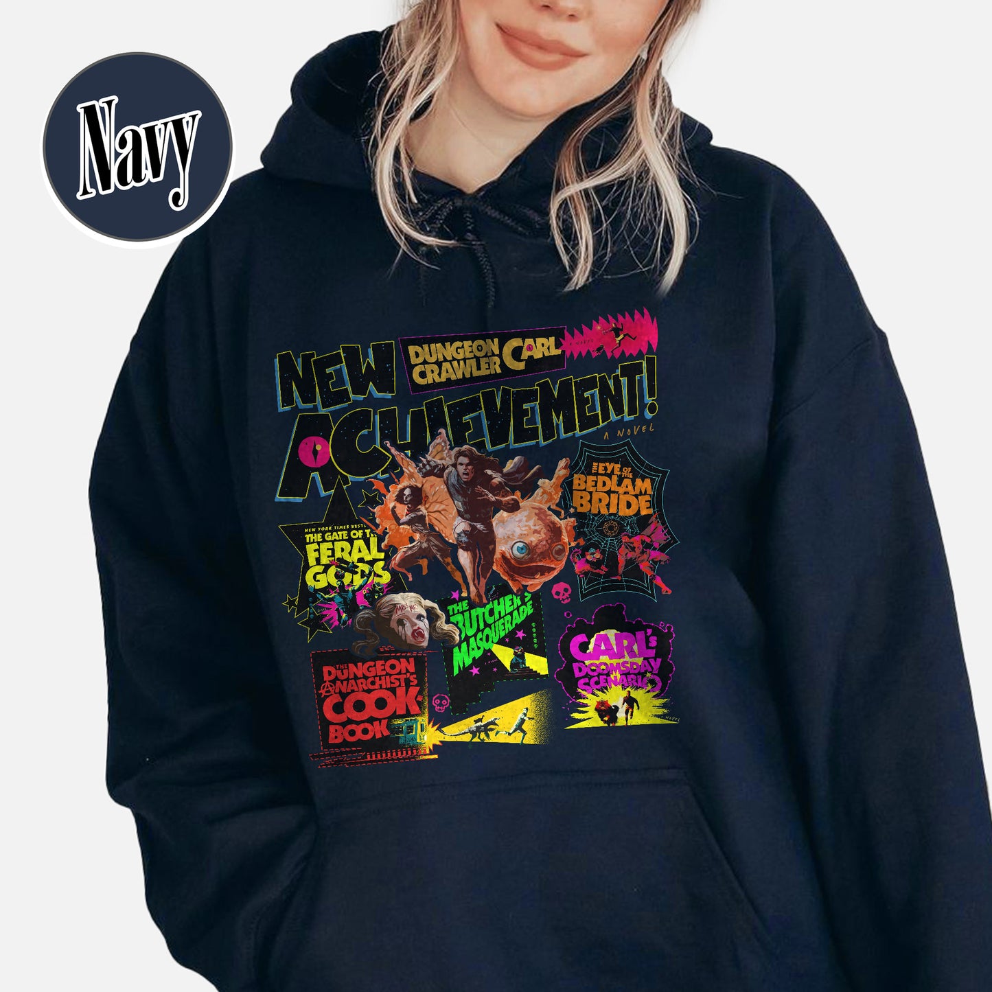 New Achievement Dungeon Hoodie, New Achievement Dungeon Crawler Carl Hoodie, Sci-Fi Book Lover Hoodie, Dungeon Crawler Carl Series Hoodie