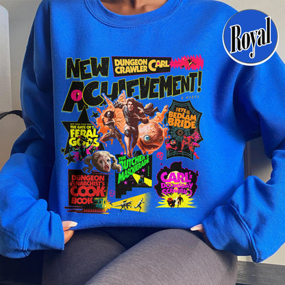 New Achievement Dungeon Sweatshirt, New Achievement Dungeon Crawler Carl Sweatshirt, Sci-Fi Book Lover Sweatshirt, Dungeon Crawler Carl Series Sweatshirt