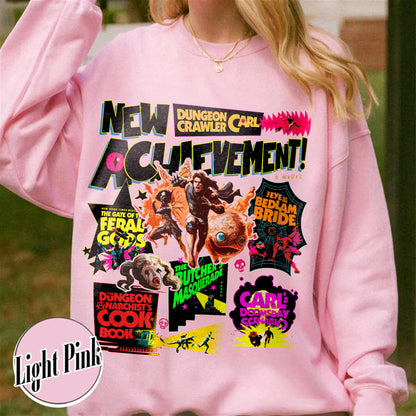New Achievement Dungeon Sweatshirt, New Achievement Dungeon Crawler Carl Sweatshirt, Sci-Fi Book Lover Sweatshirt, Dungeon Crawler Carl Series Sweatshirt