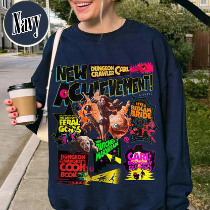 New Achievement Dungeon Sweatshirt, New Achievement Dungeon Crawler Carl Sweatshirt, Sci-Fi Book Lover Sweatshirt, Dungeon Crawler Carl Series Sweatshirt