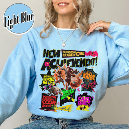 New Achievement Dungeon Sweatshirt, New Achievement Dungeon Crawler Carl Sweatshirt, Sci-Fi Book Lover Sweatshirt, Dungeon Crawler Carl Series Sweatshirt