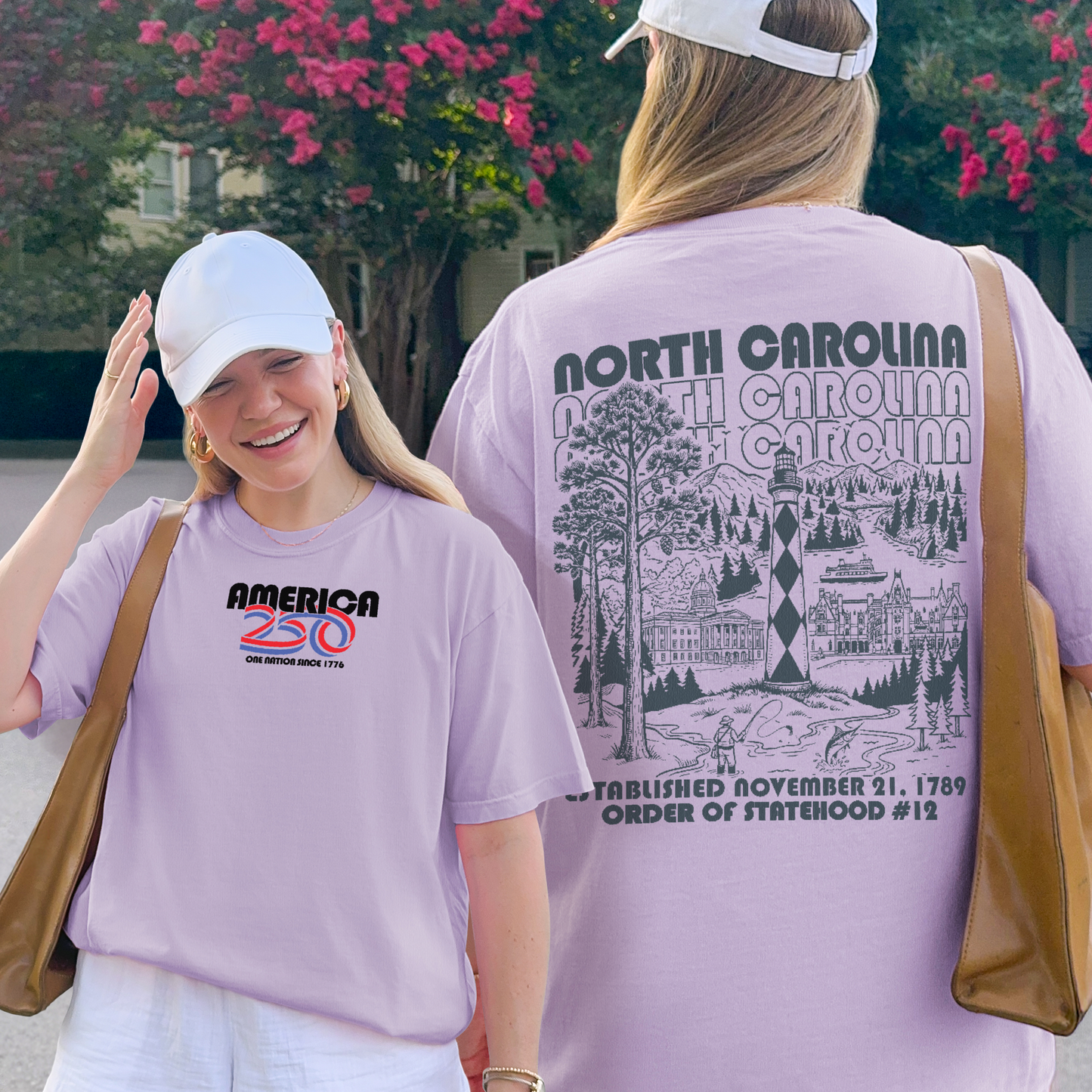 America 250 - USA 250th Anniversary - North Carolina - One Nation Since 1776 - American Heritage Tshirt