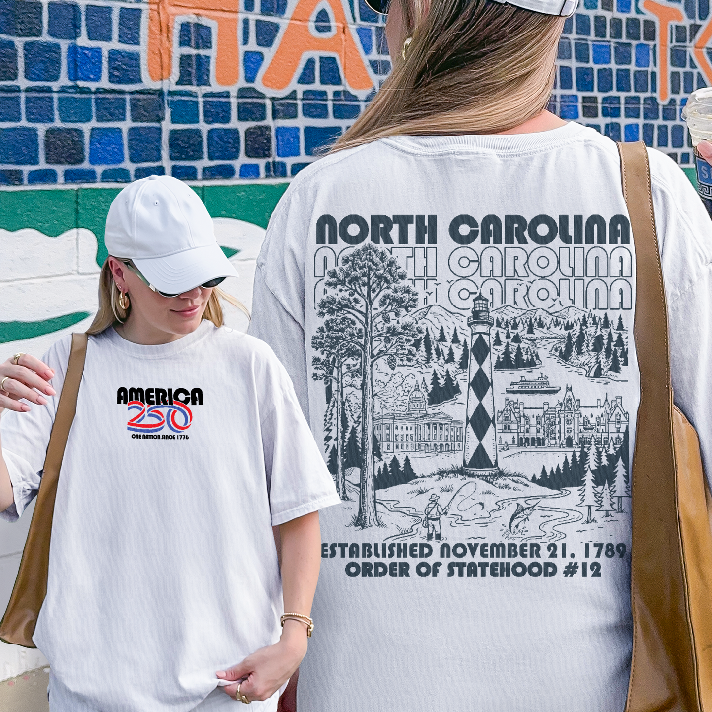 America 250 - USA 250th Anniversary - North Carolina - One Nation Since 1776 - American Heritage Tshirt