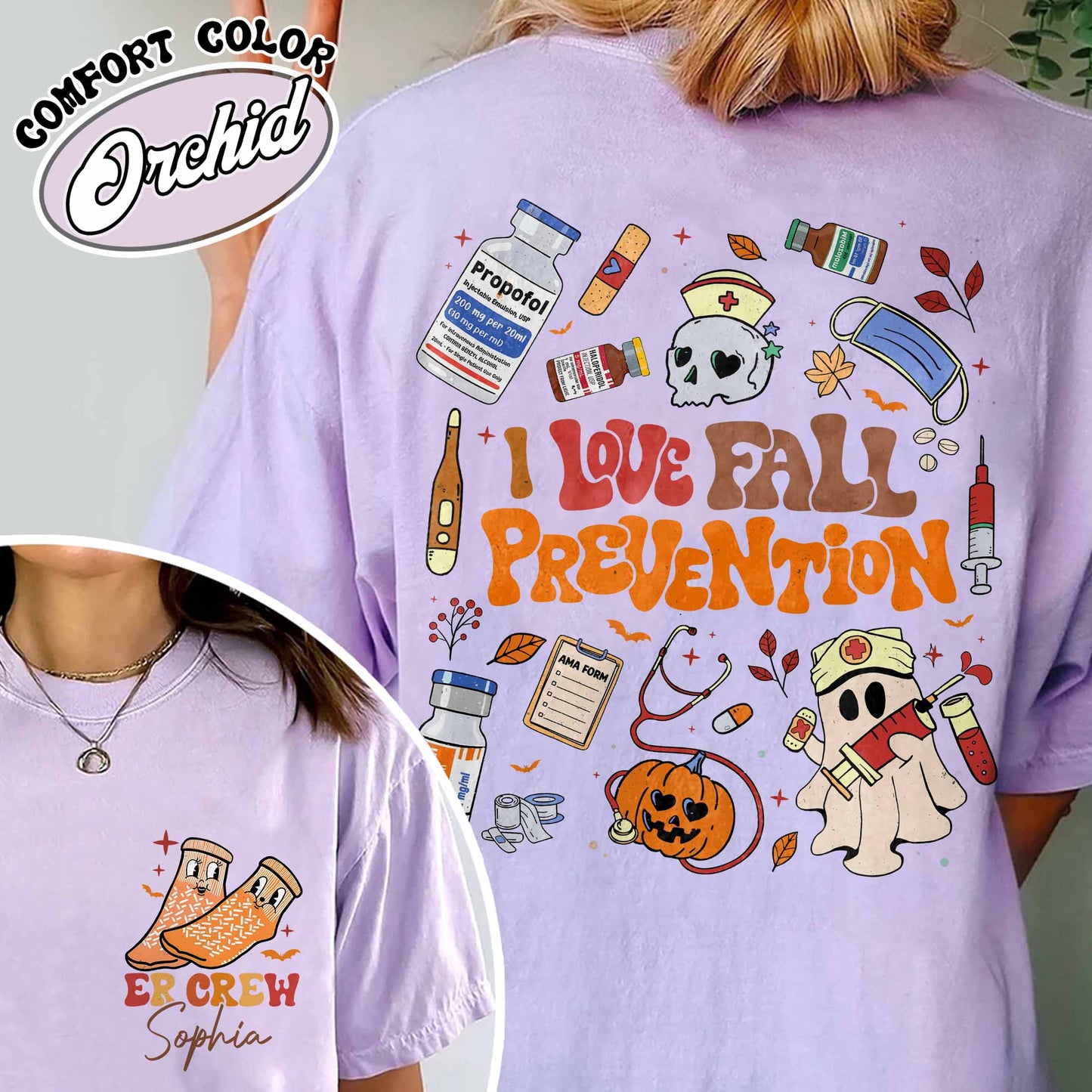 Nurse Shirt Fall Prevention, Custom Fall Nurse Shirt 2024, Fall Nurse Shirt, Ghost Nurse Halloween Shirt, Nurse Shirt, Nurse Boo Crew Shirt