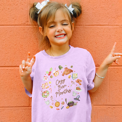 Cozy Ber Months Shirt, Fall Winter Seasonal Tee, Autumn Halloween Thanksgiving Christmas Top Youth Tshirt