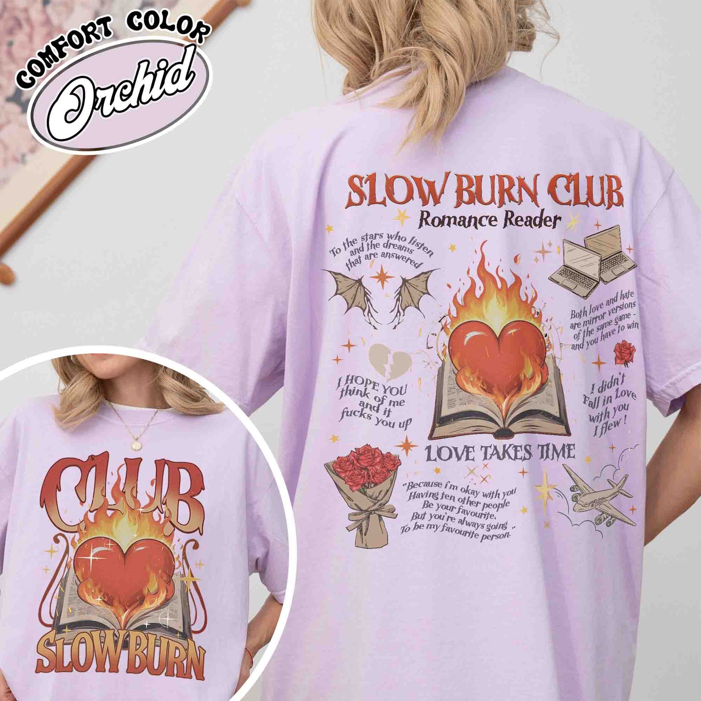 Slow Burn Shirt, Slow Burn Romance, Slow Burn Book Club Shirt, Slow Burn Book Club, Romance Reader Book Club Shirt, Romance Readers Bookclub