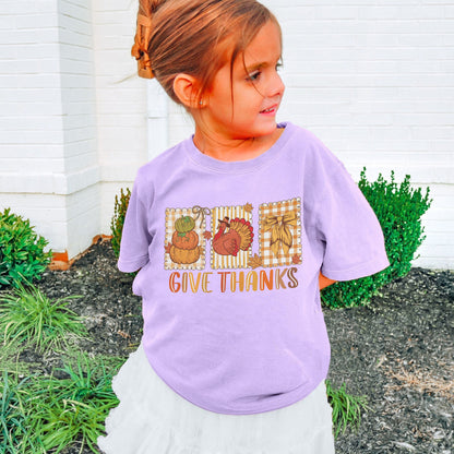 Thanksgiving Holiday, Give Thanks Coquette, Fall Pumpkin Turkey, Grateful Thankful Blessed, Autumn Gift Youth Tshirt
