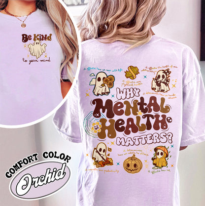 Mental Health Halloween Shirt, Don’t Ghost Your Feelings, Therapist School Counselor Halloween Shirt, Halloween School Psychologist Shirt