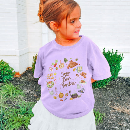 Cozy Ber Months Shirt, Fall Winter Seasonal Tee, Autumn Halloween Thanksgiving Christmas Top Youth Tshirt