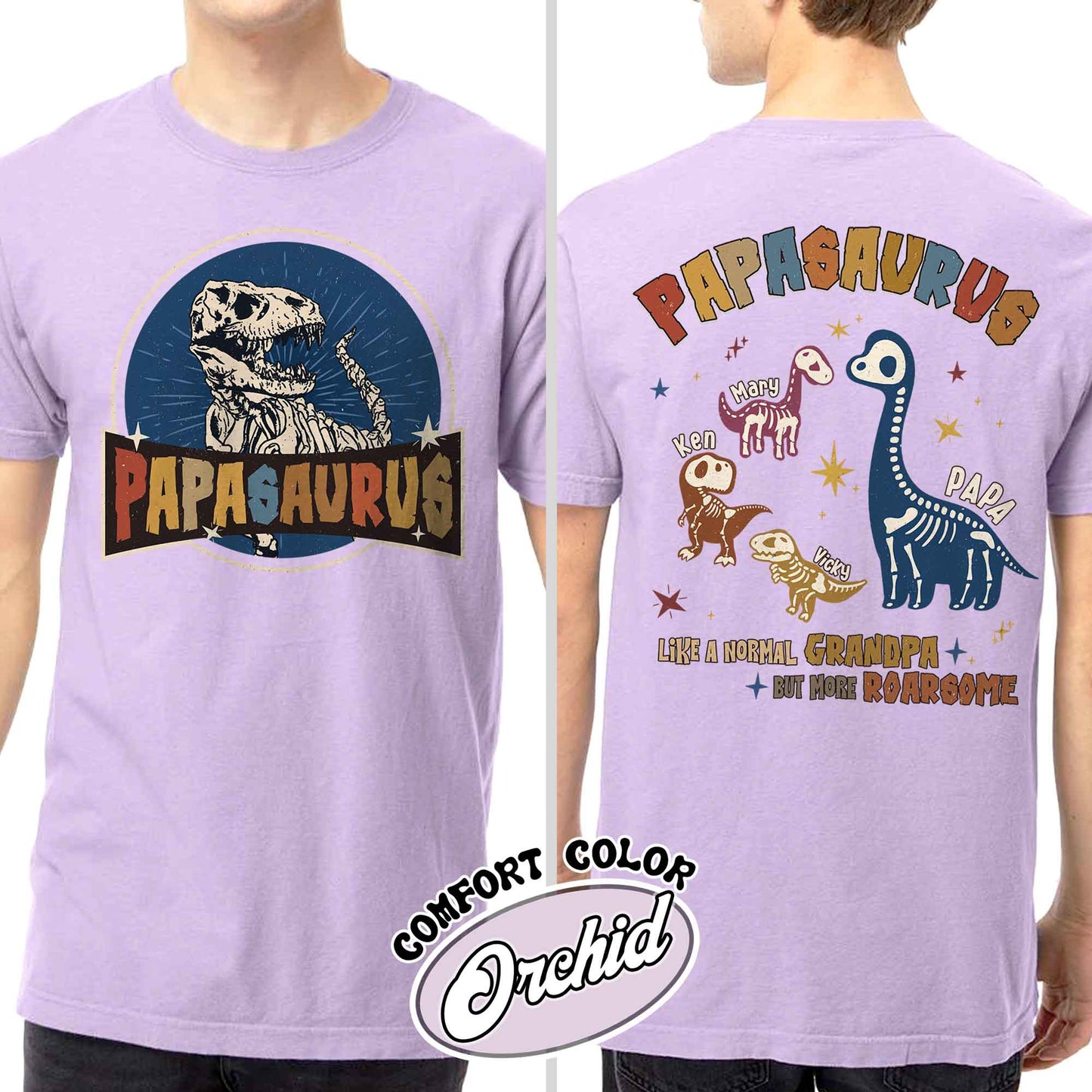 Papasaurus Shirt, Custom Papasaurus Shirt, Personalized Grandpasaurus Like a Normal Grandpa but More Roarsome Shirt, Papa Shirt, Fathers Day