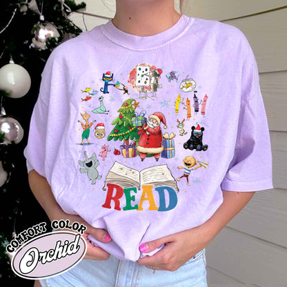 Read Children’s Books Teacher T-Shirt, Christmas Teacher Shirt, Christmas Gift for Teacher, Teaching Tee, Teachers Day, Teachers Life Shirt