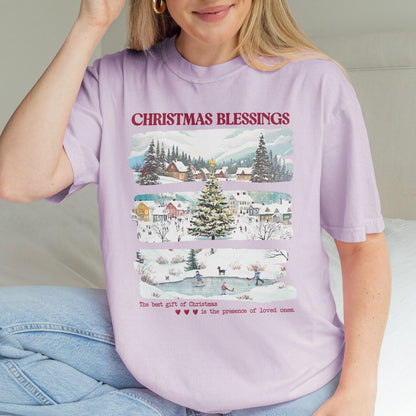 Merry Christmas Shirt: Christmas Blessings Shirt, Cute Santa Tee, Xmas Shirt