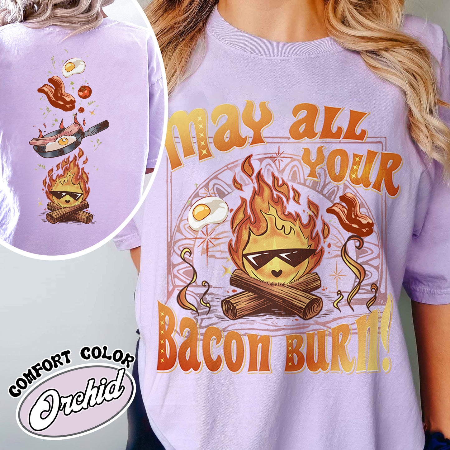 May All Your Bacon Burn Shirt, Move Castle Shirt, Bed and Breakfast Tshirt, Anime Shirt, Anime Fan Gift, Kawaii Fire Shirt, Fire Demon Shirt