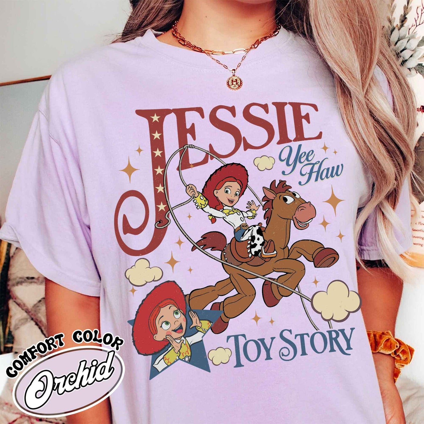 Woodie Jessie Characters Comfort Color Shirt, Theme Park Trip Shirt, Family Shirt, Custom Couple Group Shirt, Matching Tshirt