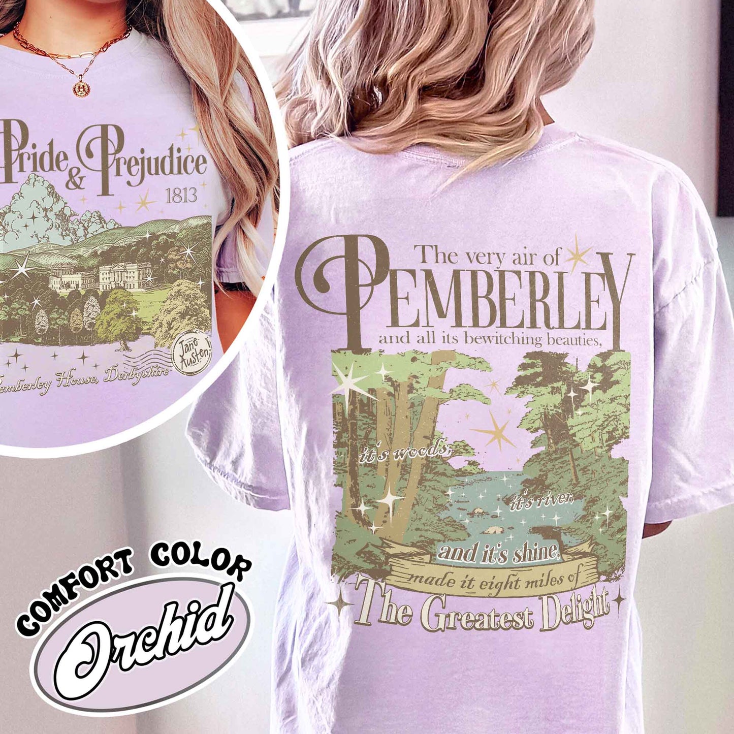 Pride and Prejudice Comfort Color shirt, Pemberley House Shirt