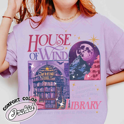 House of Wind Comfort Colors Shirt, House of Wind Library, House of Wind Book Club Shirt, Library Velaris Shirt, ACOTAR Shirt, Bookish Shirt