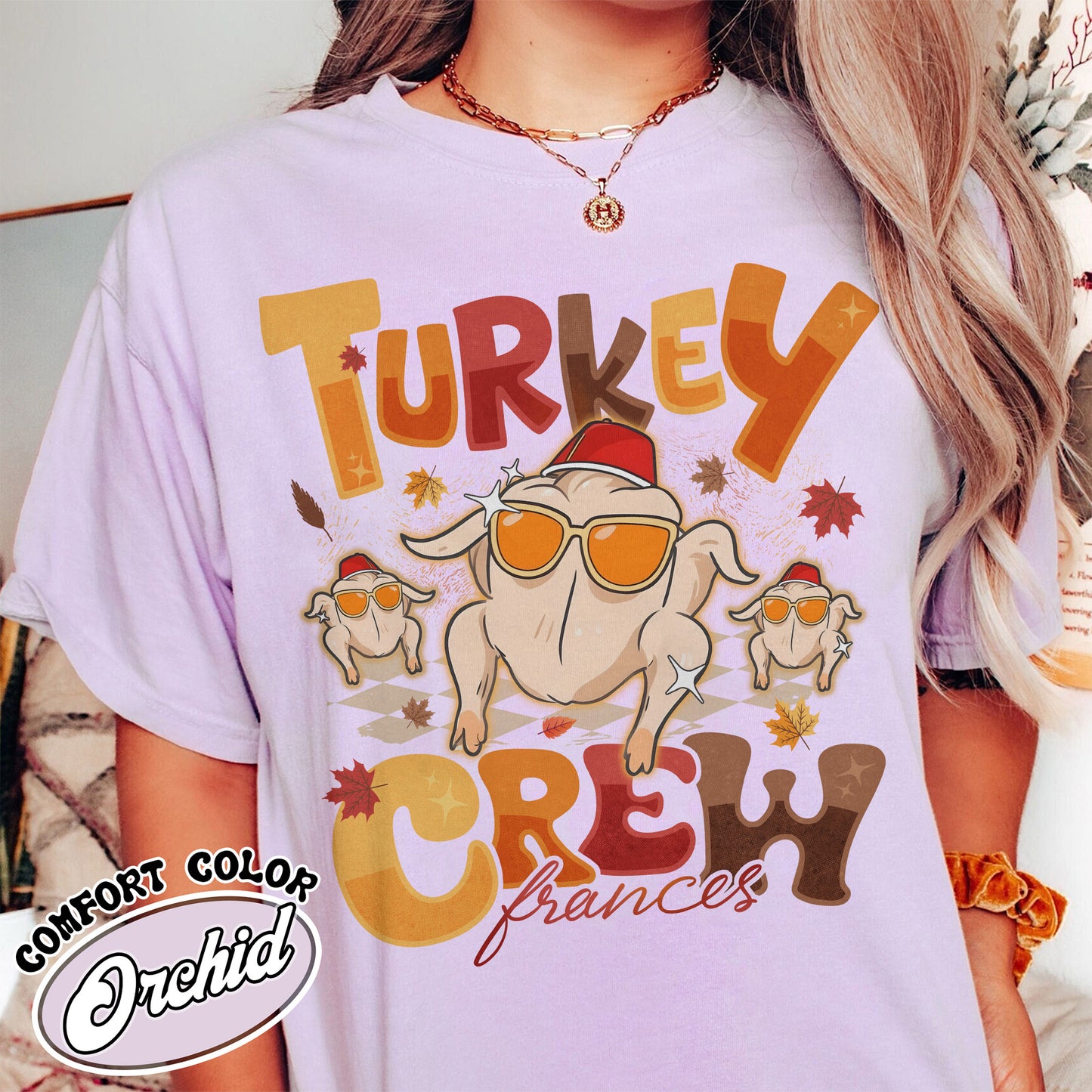 Turkey Crew Tshirt, Thanksgiving Shirt, Custom Family Thanksgiving, Turkey Squad Shirt, Friendsgiving T Shirts, Personalized Thanksgiving Shirt