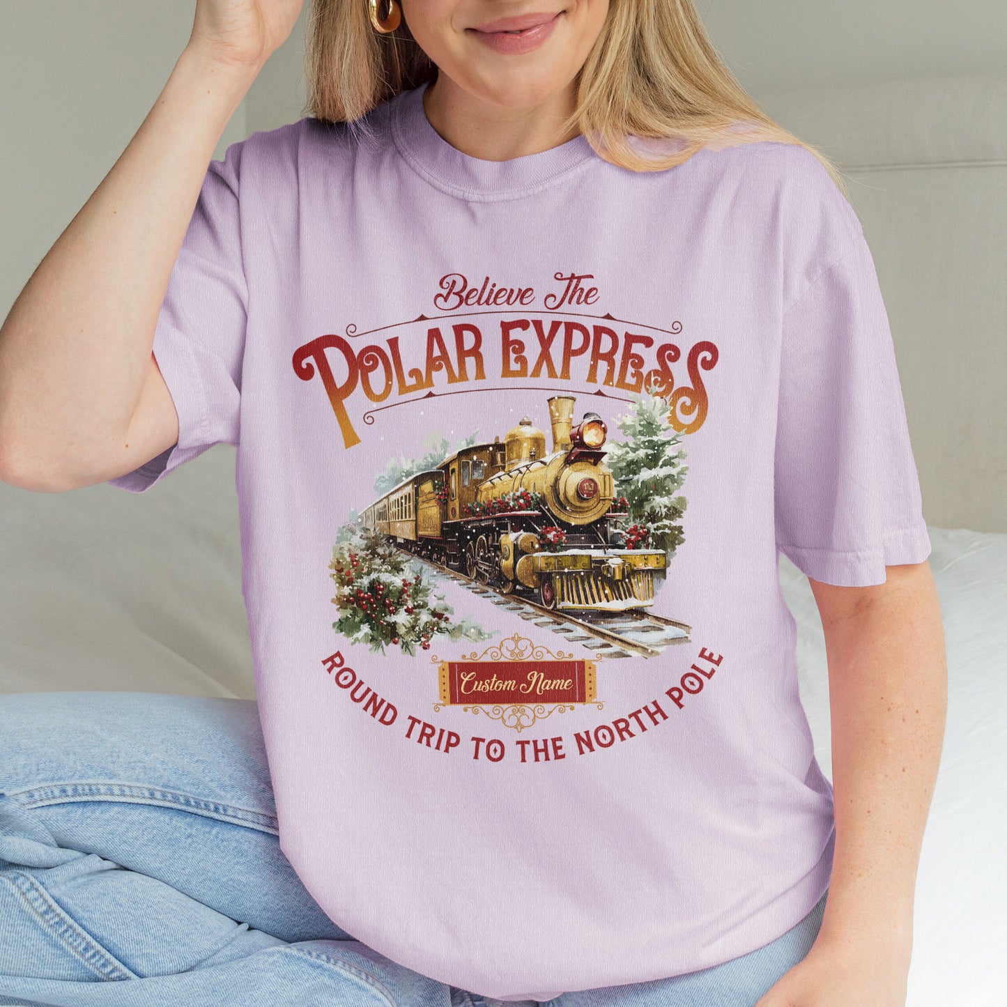 Custom Polar Express Shirt | Believe Round Trip to the North Pole Tee