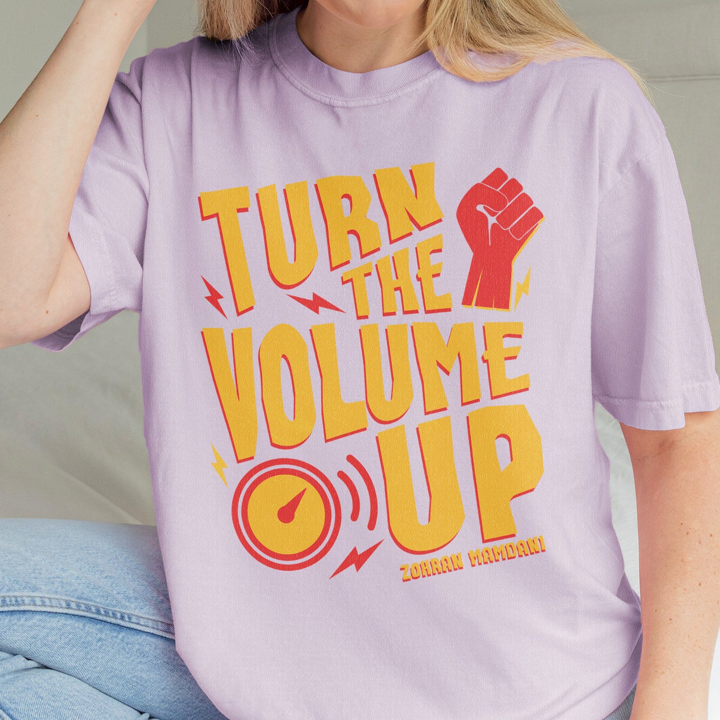 Turn the Volume Up, Zohran Mamdani, Zohran NYC Mayor, Progressive, Liberal, NYC 2026, Democracy Tshirt