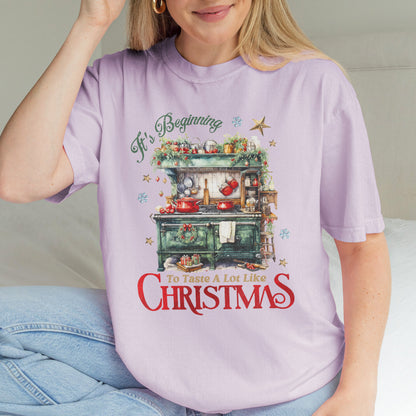 Christmas Kitchen Shirt: It’s Beginning to Taste Like Christmas, Cozy Christmas Baking Shirt