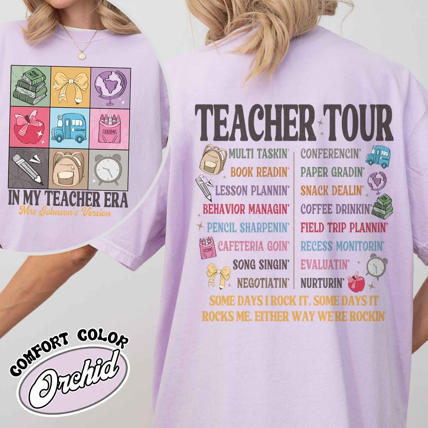 Custom Name Teacher Shirt, Abcd Teacher Tour Shirt, Cute Teacher Shirt, Teacher Appreciation Gift, Gift For Teacher, Back To School Shirt