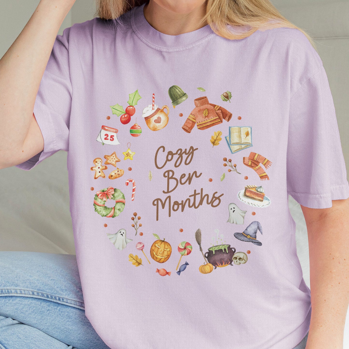 Cozy Ber Months Shirt, Fall Winter Seasonal Tee, Autumn Halloween Thanksgiving Christmas Top Tshirt
