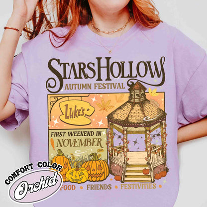 Stars Hollow Autumn Festival  Comfort Colors Shirt, Where You Lead I Will Follow Shirt, Tv Show Fans Gift, Fall Shirt, Luke's Coffee Tee