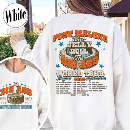 PM With JR Concert Sweatshirt,The Big Ass World Tour  August and September Sweatshirt,Country Music Tour Outfit