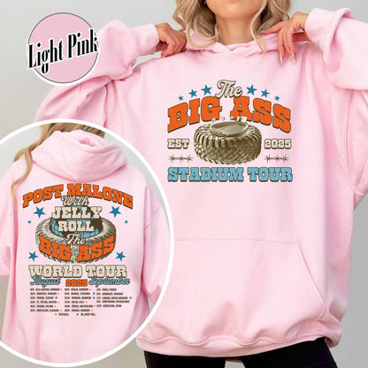 PM With JR Concert Hoodie,The Big Ass World Tour  August and September Hoodie,Country Music Tour Outfit