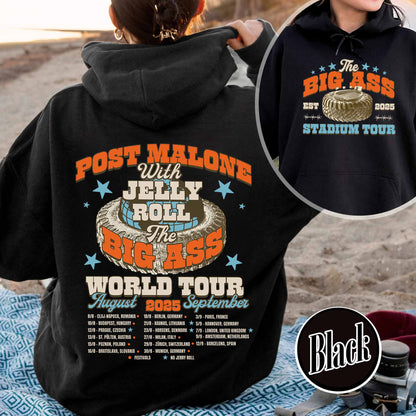PM With JR Concert Hoodie,The Big Ass World Tour  August and September Hoodie,Country Music Tour Outfit