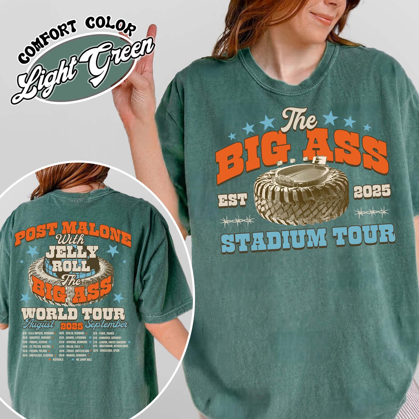PM With JR Concert Shirt,The Big Ass World Tour  August and September Shirt,Country Music Tour Outfit