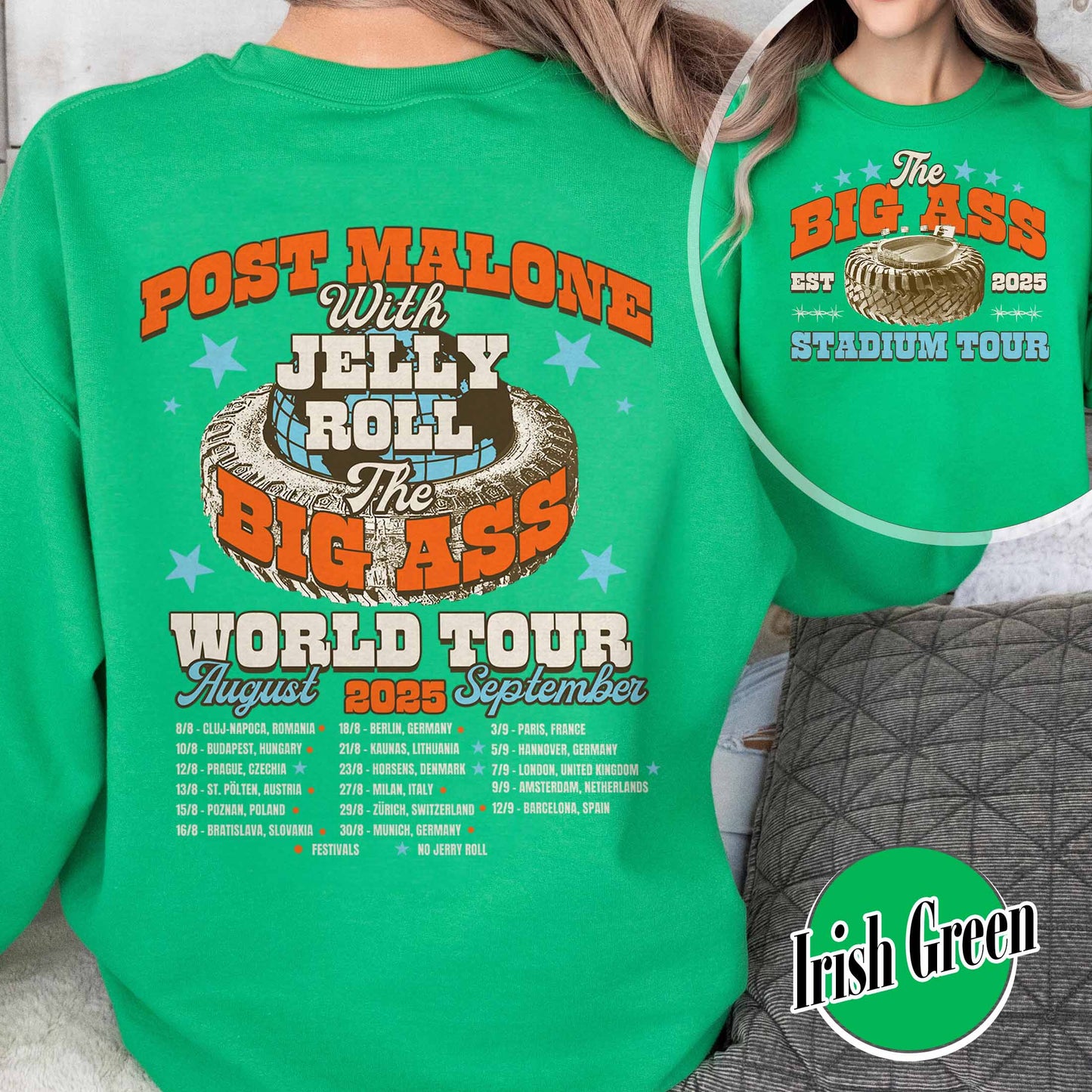 PM With JR Concert Sweatshirt,The Big Ass World Tour  August and September Sweatshirt,Country Music Tour Outfit