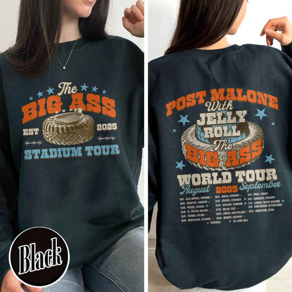 PM With JR Concert Sweatshirt,The Big Ass World Tour  August and September Sweatshirt,Country Music Tour Outfit