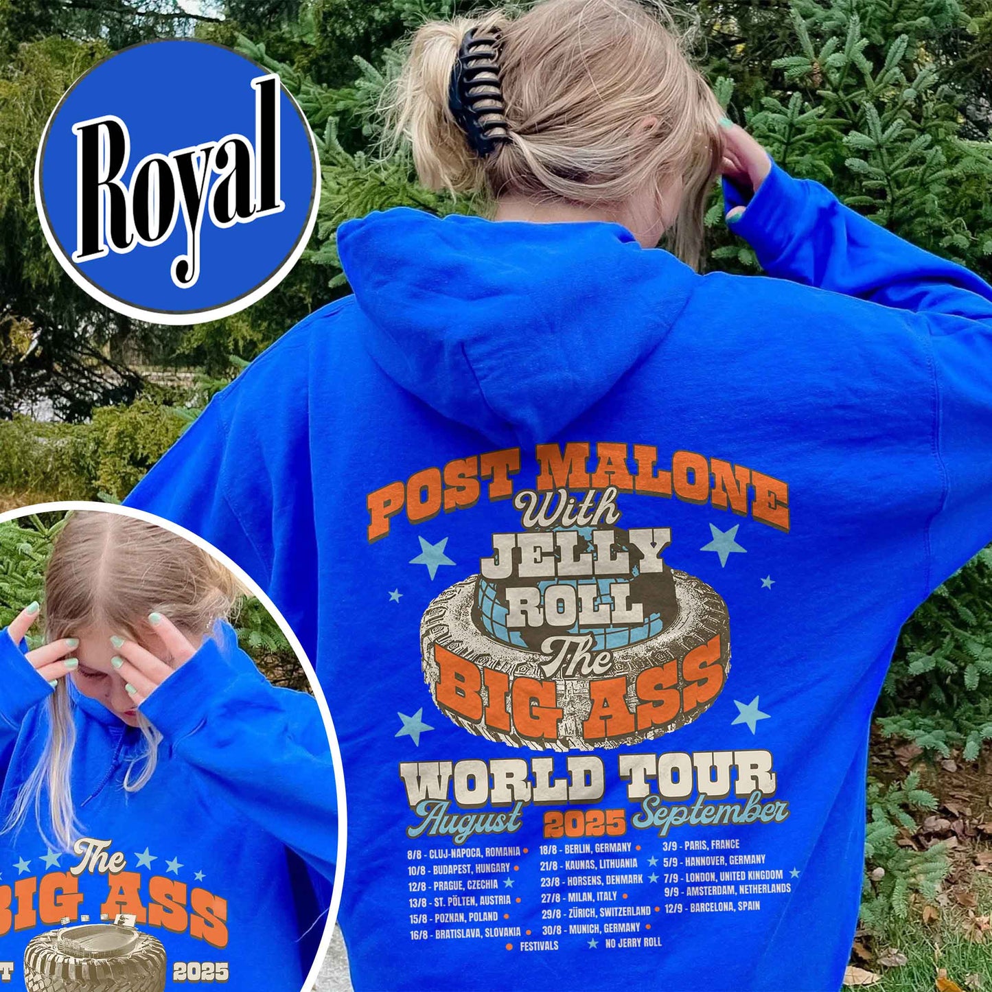 PM With JR Concert Hoodie,The Big Ass World Tour  August and September Hoodie,Country Music Tour Outfit