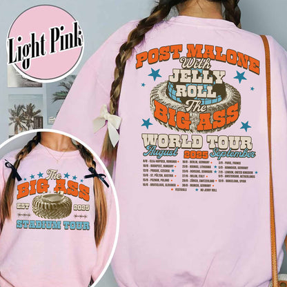 PM With JR Concert Sweatshirt,The Big Ass World Tour  August and September Sweatshirt,Country Music Tour Outfit