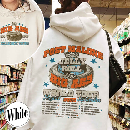 PM With JR Concert Hoodie,The Big Ass World Tour  August and September Hoodie,Country Music Tour Outfit