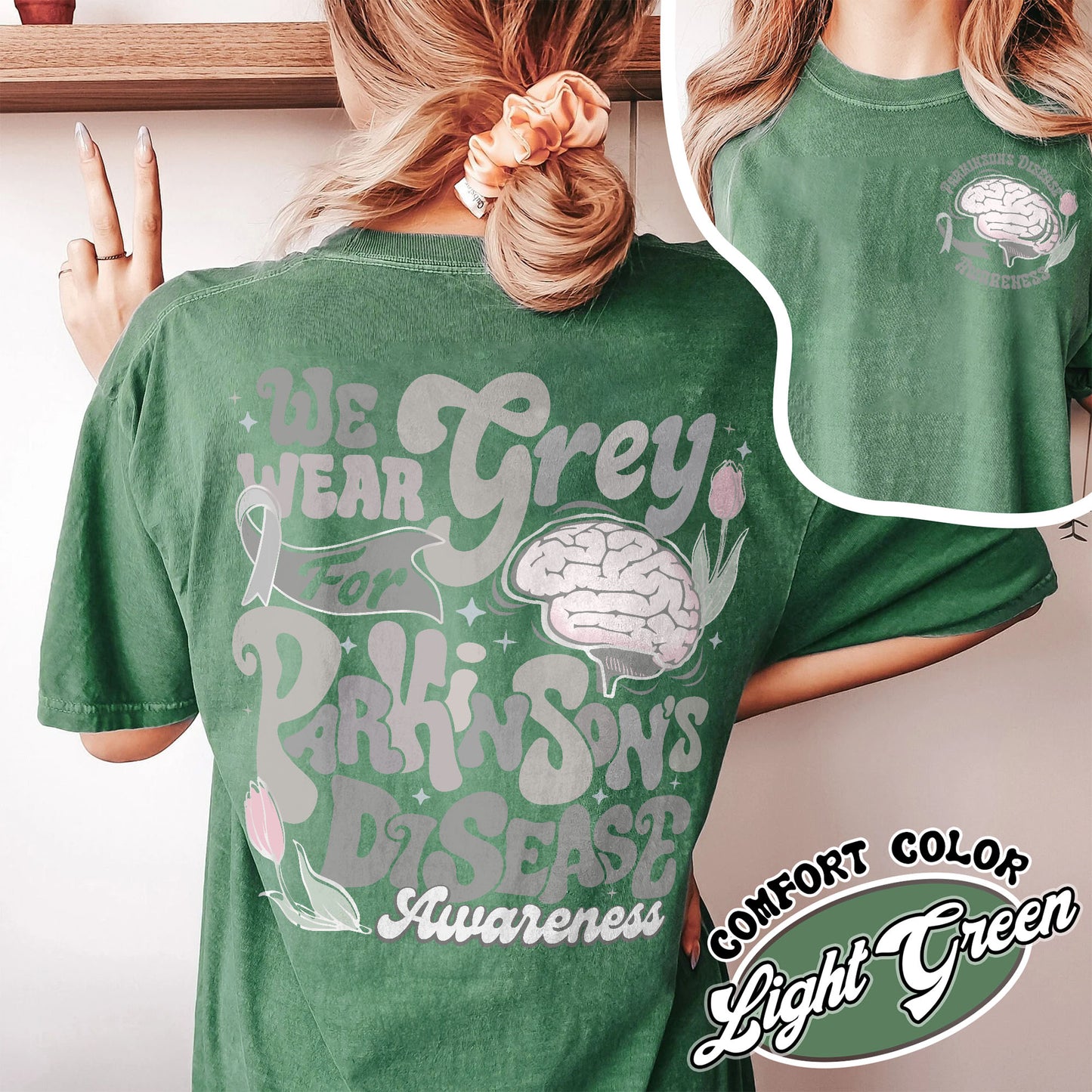Parkinson’s Disease Awareness Comfort Color Shirt, We Wear Grey for Parkinson’s Disease Shirt