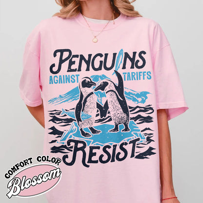 Penguins RESIST Comfort Color Shirt, Flippers up Tee, Heard Island Shirt, Subtle FDT Shirt