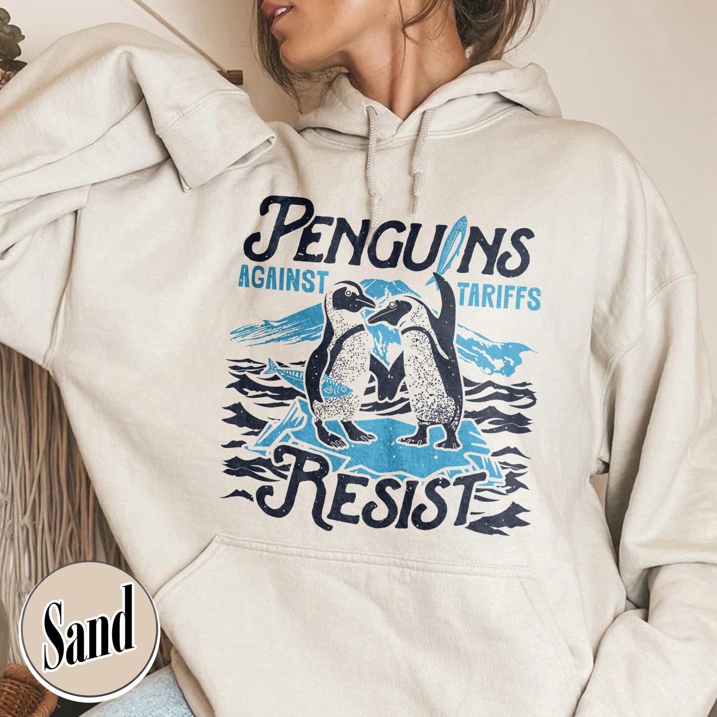 Penguins Hate Tariffs Hoodie, Flippers up Hoodie, Heard Island Hoodie, Subtle FDT Hoodie Resistance Protest, Penguins Against Tariffs Hoodie