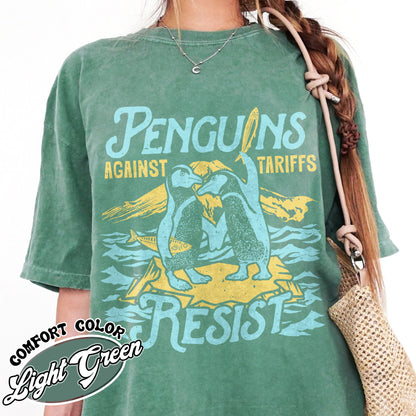 Penguins RESIST Comfort Color Shirt, Flippers up Tee, Heard Island Shirt, Subtle FDT Shirt