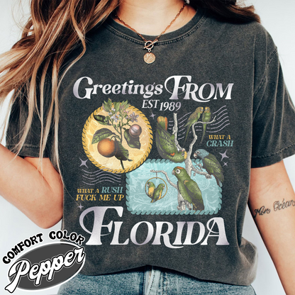 Florida!!! Comfort Colors® Shirt, Palm Beach Shirt, Girls Trip Tshirt, Trendy Summer Shirt, Ttpd Shirt, Tropical Aesthetic Swiftie Gift